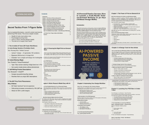 AI-Powered Passive Income: How to Launch a $10K/Month Print-on-Demand Business in 30 Days (Without Design Skills) - Image 3